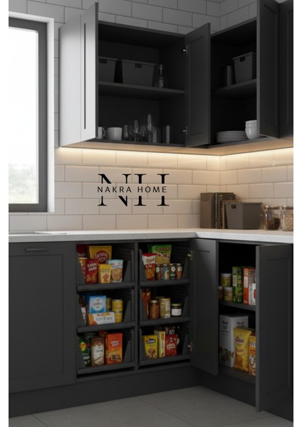 3 Adet Çok Amaçlı Kayar Raf – Dolap Içi Çekmeli Modüler Düzenleyici Gardırop Mutfak Banyo fırsatları