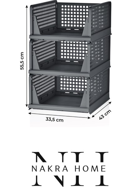 3 Adet Çok Amaçlı Kayar Raf – Dolap Içi Çekmeli Modüler Düzenleyici Gardırop Mutfak Banyo