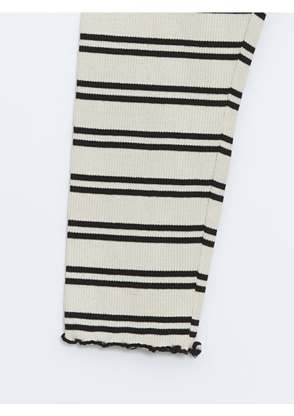 Yeni Sezon Beli Lastikli Çizgili Kız Çocuk Tayt fiyatları