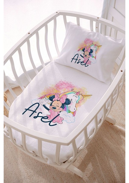 Isme Özel 70X120 Park Yatak ve Anne Yanı Pike Seti Minnie