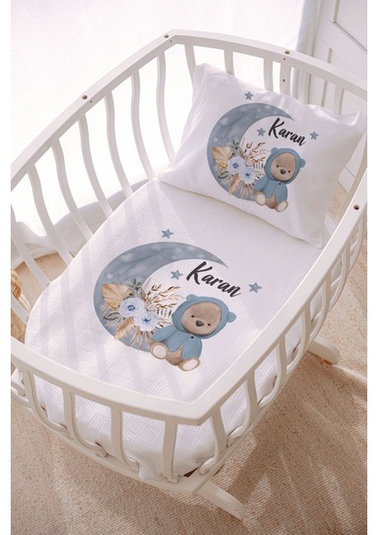 Isme Özel 70X120 Park Yatak ve Anne Yanı Pike Seti Ayıcık