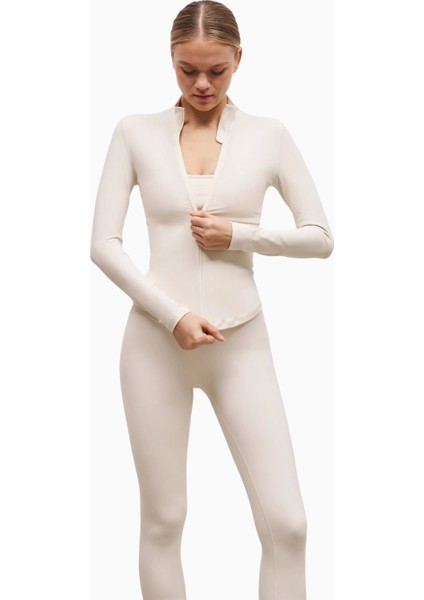 Base Sculpting Zip Up Jacket Şekillendirici Fermuarlı Kadın Ceket indirimleri