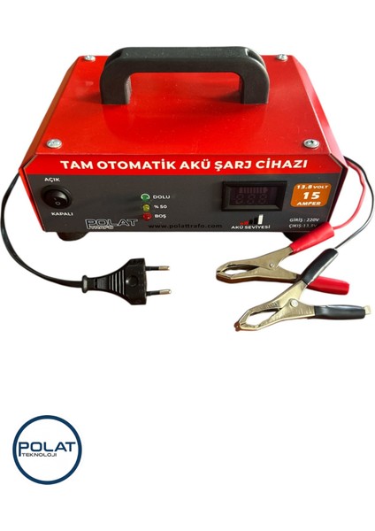 Tam Otomatik 13.8VOLT 15AMPER LCD Göstergeli Akü Şarj Cihazı fiyatları