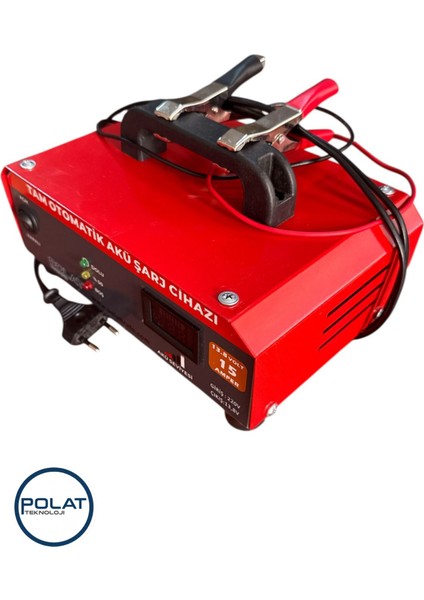 Tam Otomatik 13.8VOLT 15AMPER LCD Göstergeli Akü Şarj Cihazı indirimleri