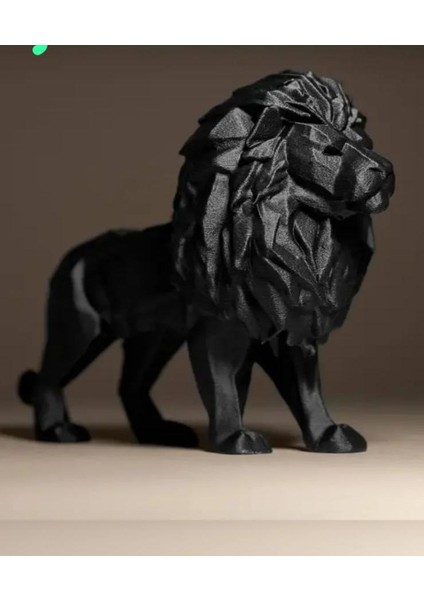 Geometrik Aslan Tasarımlı Dekoratif Obje Dekoratif Figür