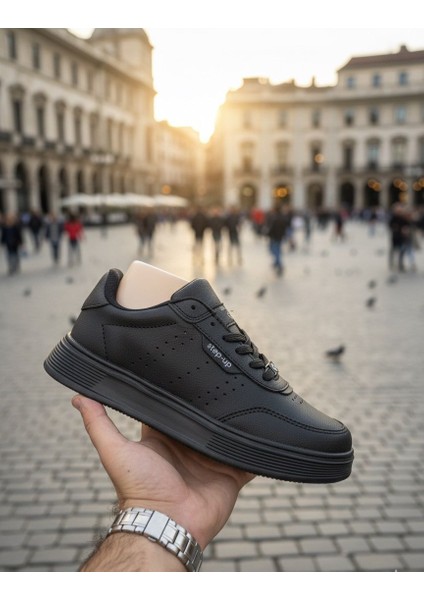 Kadın Siyah Ortopedik Hafif Taban Günlük Sneaker