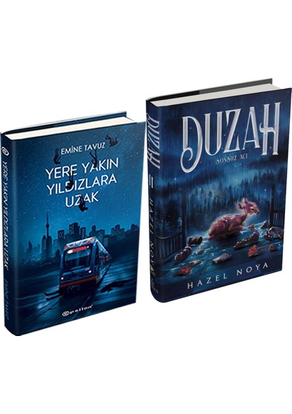 Duzah 2 Sonsuz Acı Ciltli ve Yere Yakın Yıldızlara Uzak Ciltli Emine Tavuz 2li Set + Hediyeli