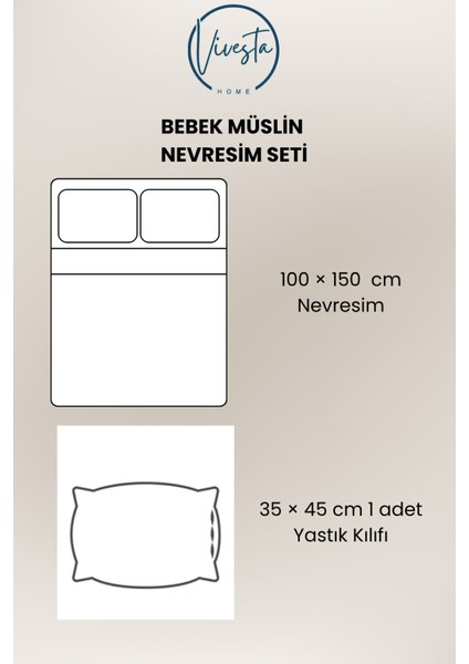 %100 Organik Müslin Bebek Nevresim Seti – Yumuşak, Nefes Alan, Hipoalerjenik Kumaş fırsatları