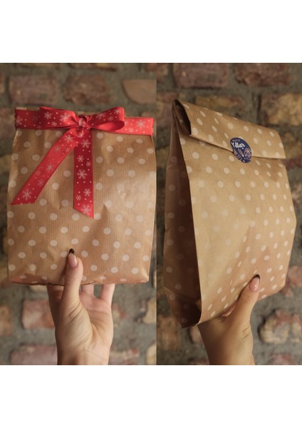 Körüklü Kraft Kese Kağıdı, Beyaz Puantiyeli Şamua Hediye, Ambalaj & Gıda Poşeti, 15X33 Cm, 1000 Adet modelleri