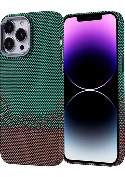 Apple iPhone 14 Pro Max Kılıf M-Safe Şarj Özellikli Karbon Fiber Görünümlü Zore Nekst Kapak