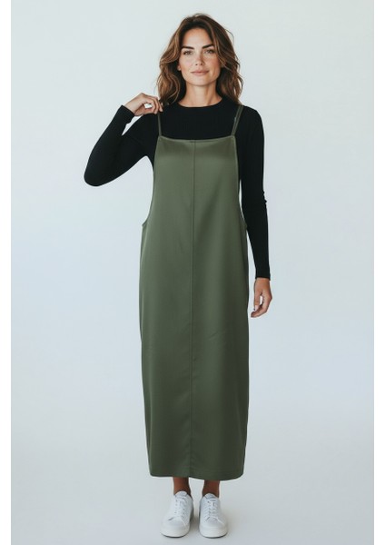 Kadın Ayarlanabilir Ip Askılı Dabıl Kumaş Elbise fırsatları