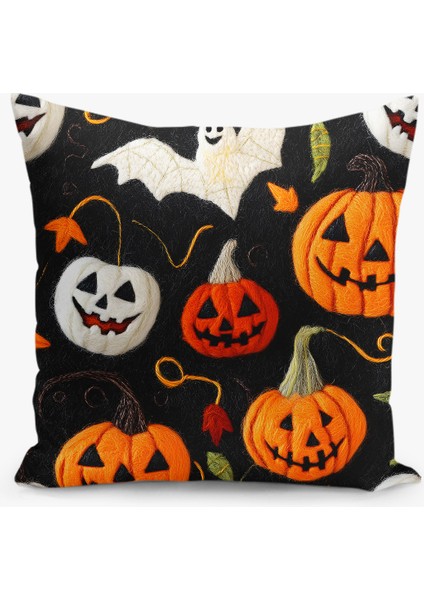 4 Lü Çift Taraflı Dijital Baskı Kırlent Kılıfı Hallowen/cadılar Bayramı Desenli Çocuk Odası modelleri