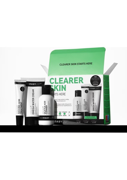 Clearer Skin Starts Here - Kusursuzluk Giderici Bakım Seti 60 ml + 15 ml + 50 ml + 12 Adet fiyatları