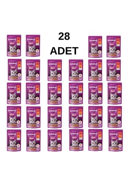 Duo 85G Yaş Mama Tasty Mıx Sığır & Kümes Hayvanlı Poşet 28 Adet