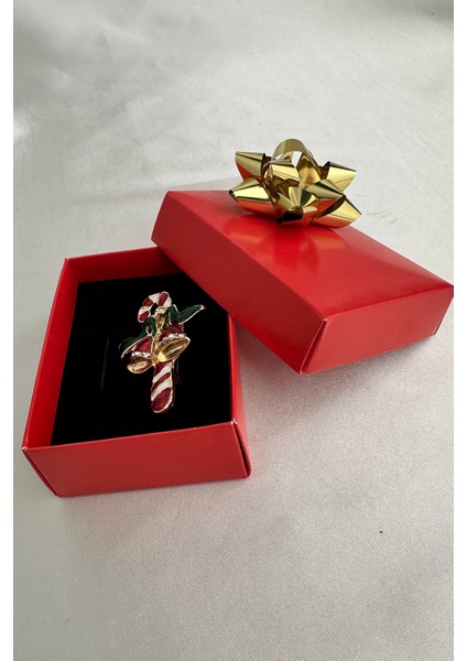 Yılbaşı Özel Mineli Taşlı Çan Detay Broş (5cm) fırsatları