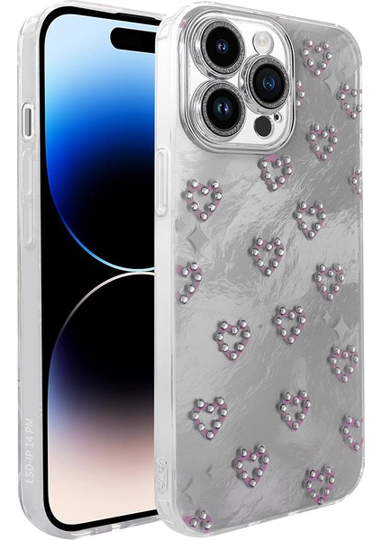 Apple iPhone 14 Pro Max Kılıf Kamera Korumalı Figürlü Zore Ponti Silikon Kapak