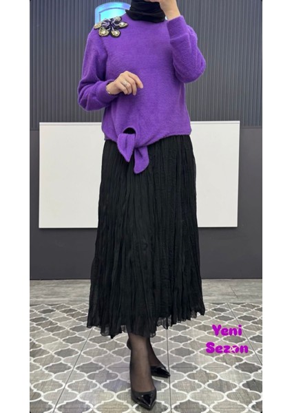 4870 Violette Fleur Angora Bluz