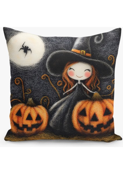 4 Lü Çift Taraflı Dijital Baskı Kırlent Kılıfı Hallowen/cadılar Bayramı Desenli Çocuk Odası fiyatları
