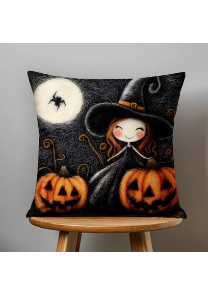 4 Lü Çift Taraflı Dijital Baskı Kırlent Kılıfı Hallowen/cadılar Bayramı Desenli Çocuk Odası fırsatları