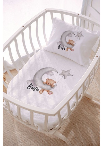 Isme Özel 70X120 Park Yatak ve Anne Yanı Pike Seti Ayıcık