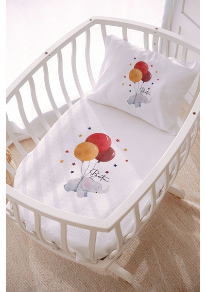 Isme Özel 70X120 Park Yatak ve Anne Yanı Pike Seti Fil