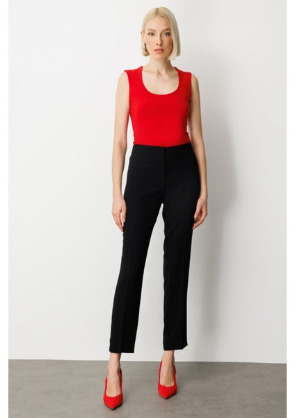 Kadın Dar Paça Krep Pantolon 1029 Siyah