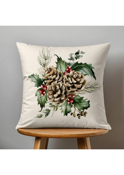 Çift Taraflı Dijital Baskı Kırlent Kılıfı Yılbaşı - Crıitmas Desenli fiyatları