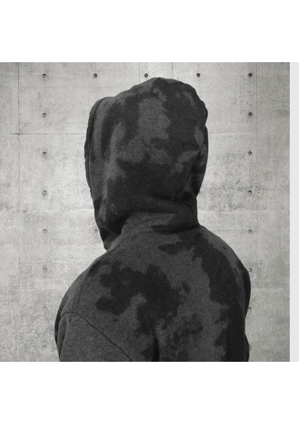 Unisex Batik Yıkamalı Şardonlu Kapüşonlu Kanguru Cepli Relaxed Fit Sweatshirt Space indirimleri