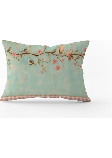 8 Li Çift Taraflı Dijital Baskı Kırlent Kılıfı Kuş/çiçek Desenli fırsatları