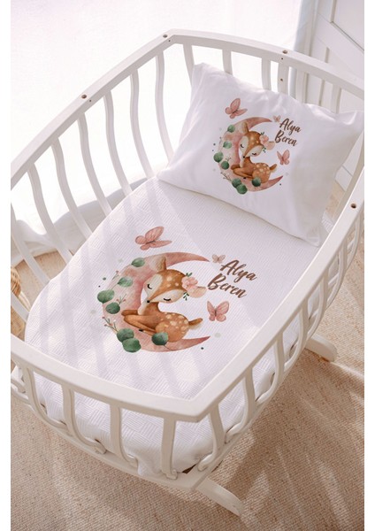 Isme Özel 70X120 Park Yatak ve Anne Yanı Pike Seti Ceylan