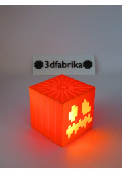 Pikselli Oyma Balkabağı Lamba – Dekoratif Masa Işığı fiyatları