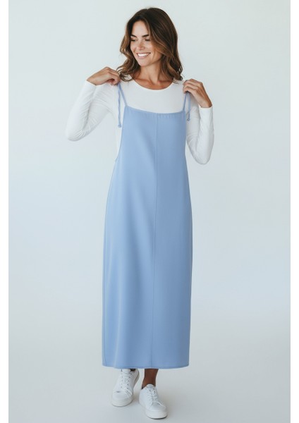 Kadın Ayarlanabilir Ip Askılı Dabıl Kumaş Elbise fiyatları