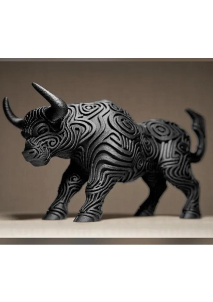 Boğa Tasarımlı Dekorartif Obje Dekoratif Biblo