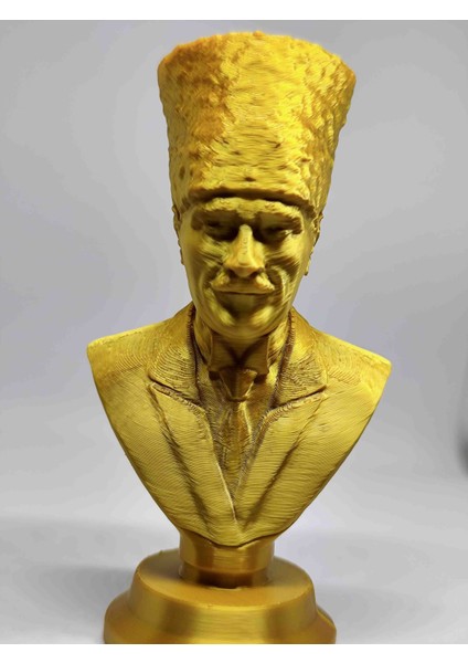 Atatürk Büstü Biblo Parlak Sarı Renkte Farklı Ebatlarda indirimleri