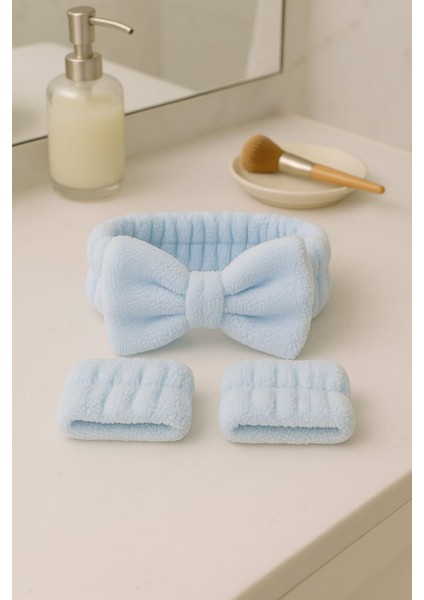 Mikrofiber Welsoft Saç Bandı ve Bileklik Seti – Makyaj & Yüz Yıkama Için fiyatları