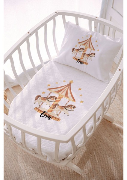 Isme Özel 70X120 Park Yatak ve Anne Yanı Pike Seti Atlıkarınca