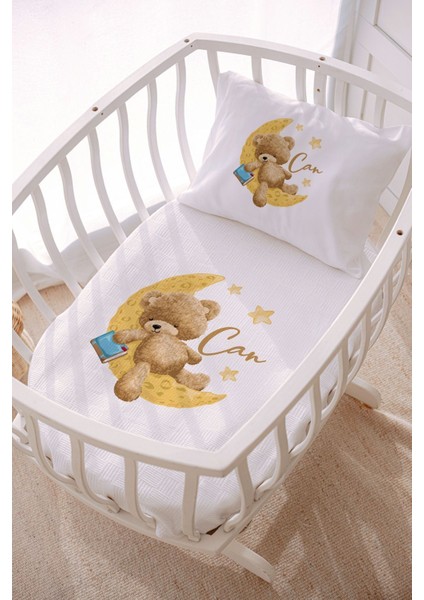 Isme Özel 70X120 Park Yatak ve Anne Yanı Pike Seti Ayıcık