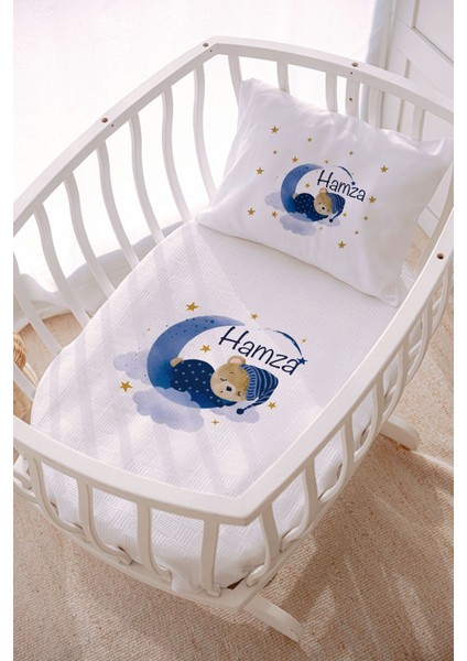 Isme Özel 70X120 Park Yatak ve Anne Yanı Pike Seti Ayıcık