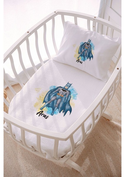 Isme Özel 70X120 Park Yatak ve Anne Yanı Pike Seti Süper Kahraman