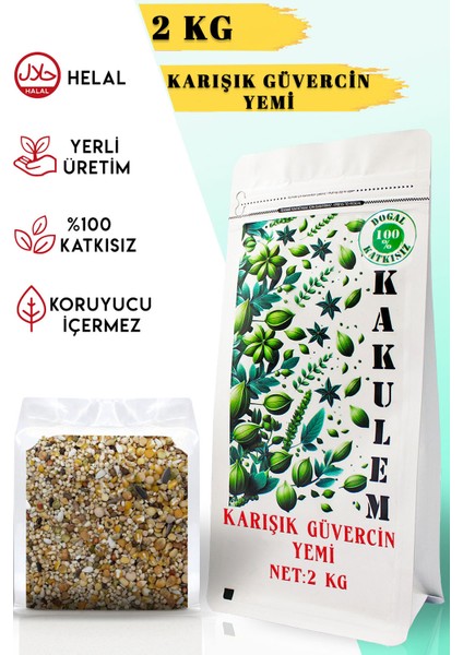 Sertifikalı Hızlı Geliştiren Lüks Karışık Güvercin Yemi 2 kg