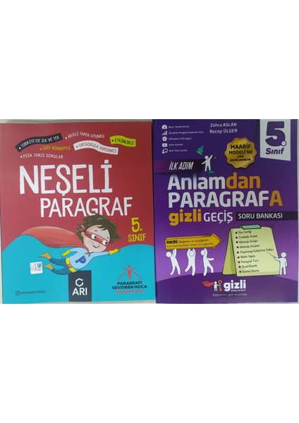 Arı Yayıncılık 5. Sınıf Neşeli Paragraf+Anlamdan Paragrafa Gizli Giriş