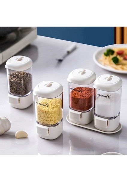 4'lü Basmalı Baharatlık Tuzluk Seti