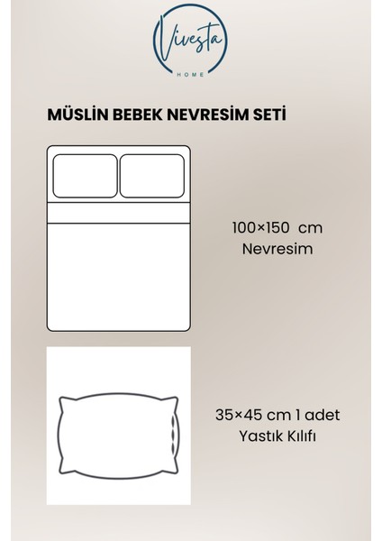 %100 Organik Müslin Bebek Nevresim Seti – Yumuşak, Nefes Alan, Hipoalerjenik Kumaş fırsatları