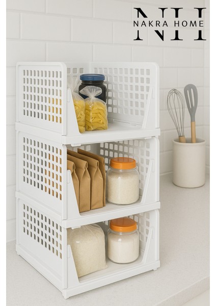 3 Adet Çok Amaçlı Kayar Raf – Dolap Içi Çekmeli Modüler Düzenleyici Gardırop Mutfak Banyo indirimleri