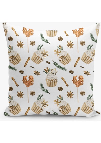 4 Lü Çift Taraflı Dijital Baskı Kırlent Kılıfı Yılbaşı Desenli fiyatları