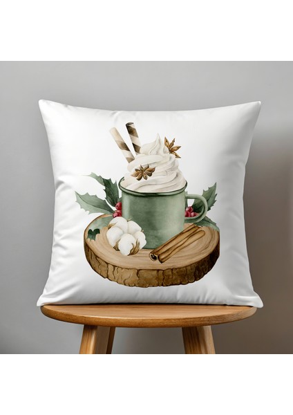 4 Lü Çift Taraflı Dijital Baskı Kırlent Kılıfı Yılbaşı Desenli indirimleri