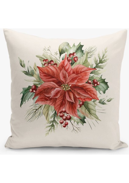 8 Li Çift Taraflı Dijital Baskı Kırlent Kılıfı Yılbaşı / Cristmas Desenli fiyatları