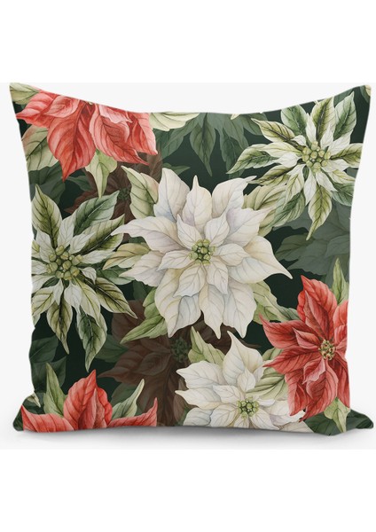 8 Li Çift Taraflı Dijital Baskı Kırlent Kılıfı Yılbaşı / Cristmas Desenli indirimleri