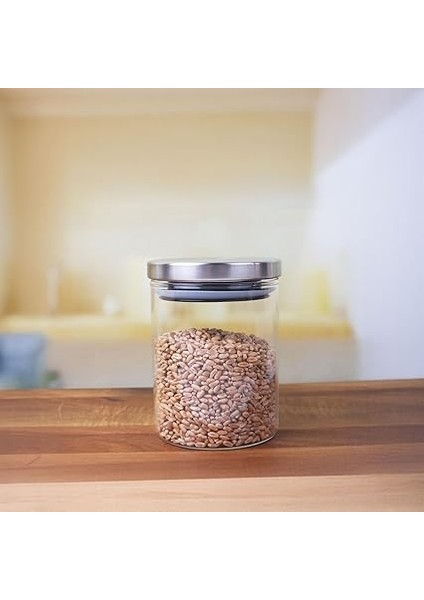 300 ml Vakumlu Metal Kapaklı Borosilikat Cam Kavanoz (8.5CM*10CM) 1 Adet modelleri