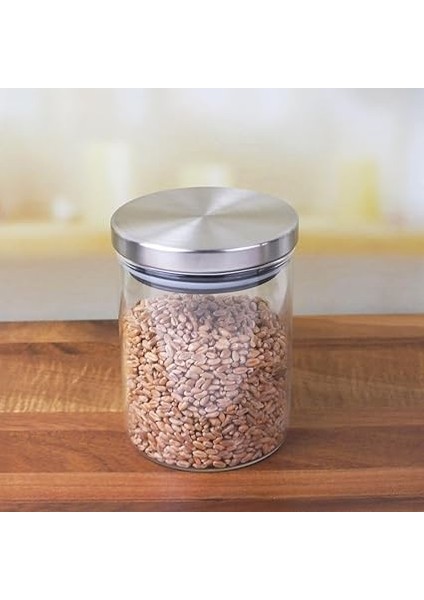 300 ml Vakumlu Metal Kapaklı Borosilikat Cam Kavanoz (8.5CM*10CM) 1 Adet indirimleri